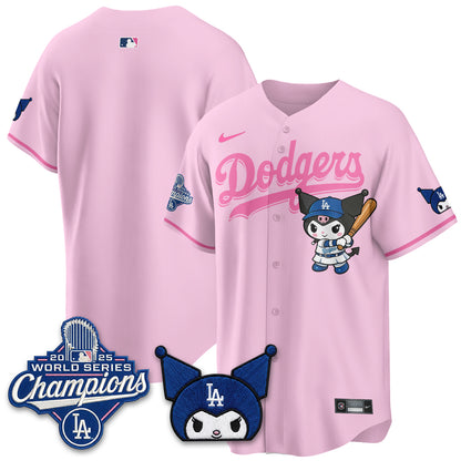 Los Angeles Dodgers Kuromi Edition Vapor Jersey - Stitched