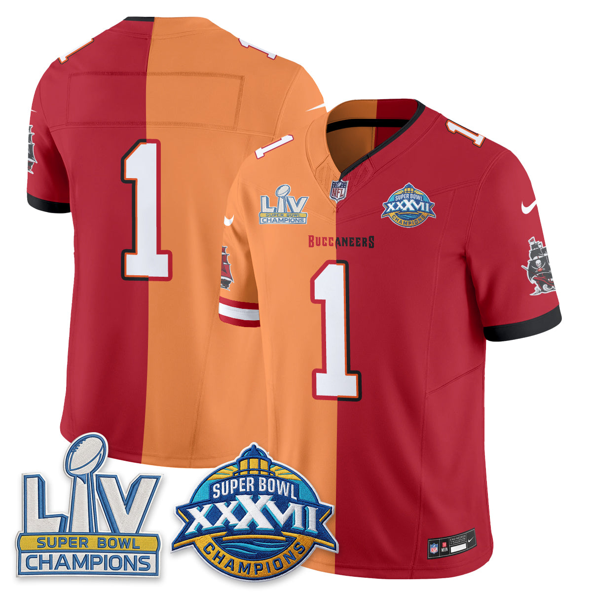 Tampa Bay Buccaneers S.Bowl Split Edition Vapor Jersey - Stitched