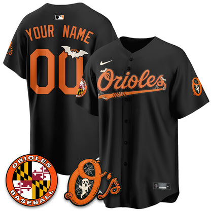 Baltimore Orioles Halloween 2026 Vapor Limited Custom Jersey - Stitched