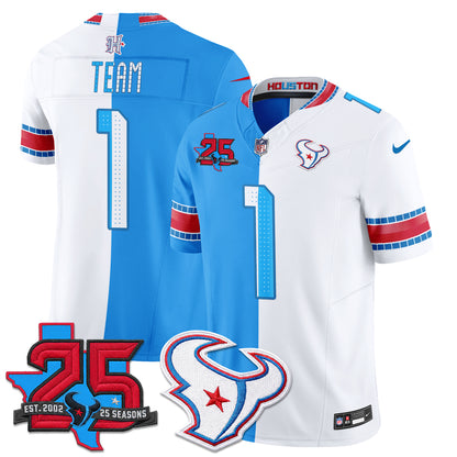 Houston Texans 2026 Rivalries Split Vapor Jersey - Stitched
