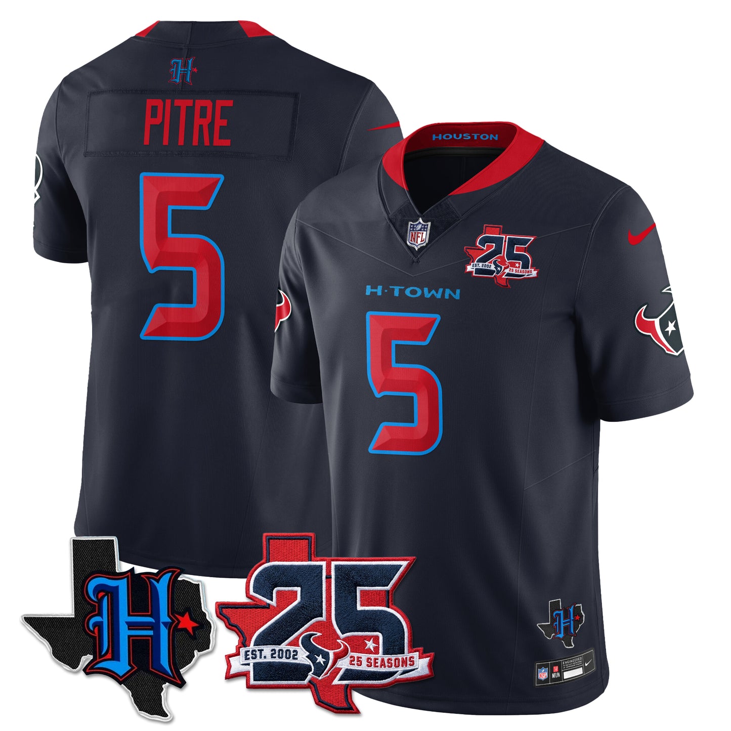 HOU 25th Seasons in 2026 Basic Vapor Limited Jersey - All Stitched