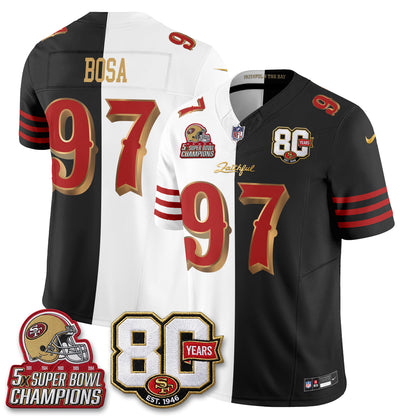 San Francisco 49ers Rivalries Split Edition Vapor Jersey - Stitched