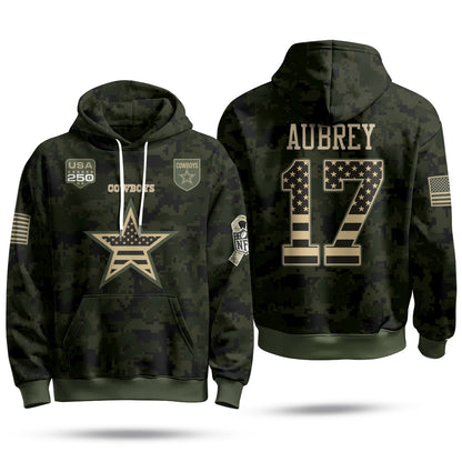 DAL 2026 Salute To Service Edition Pullover Hoodie - Printed