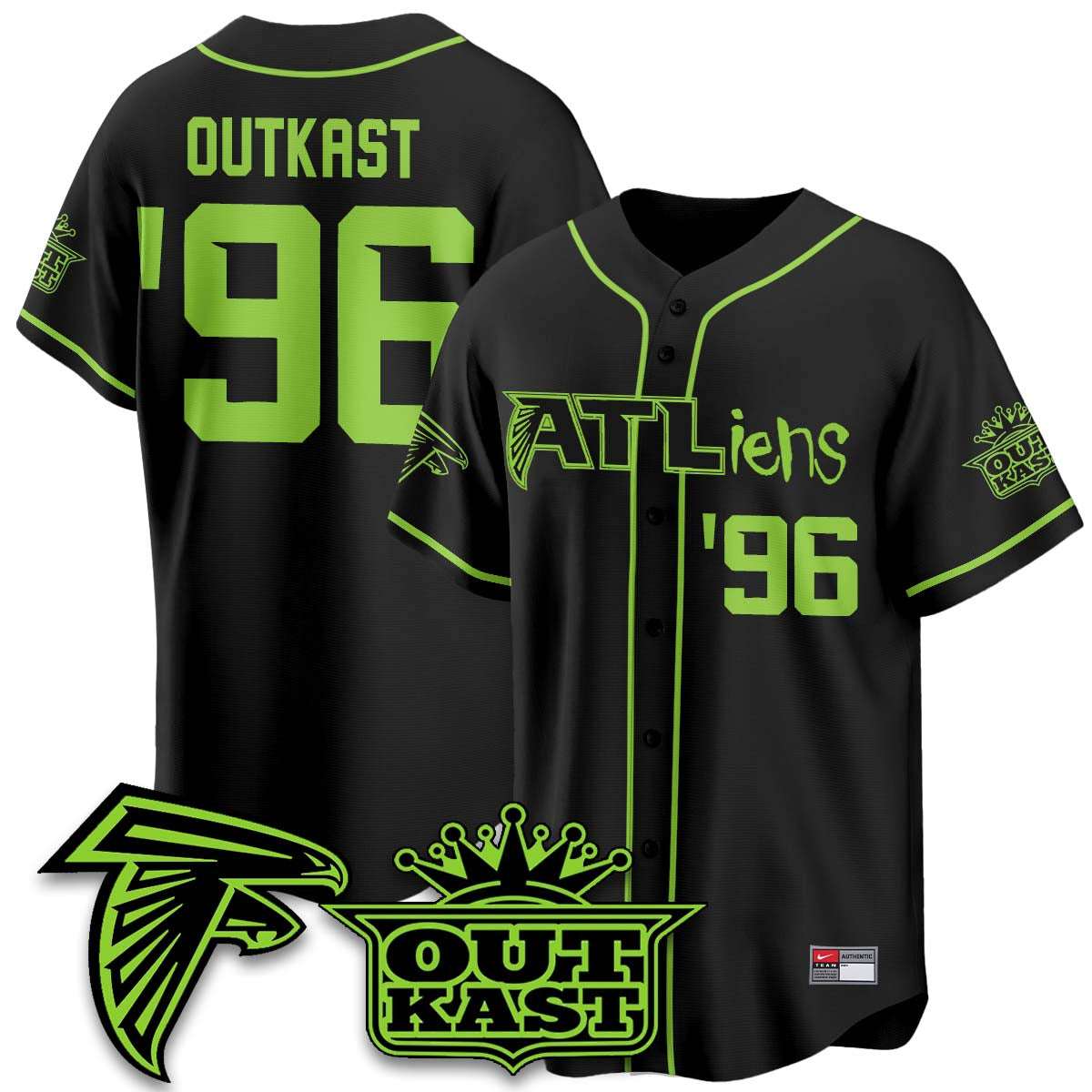 ATL 30th Anniversary ATLiens Baseball Vapor Jersey - Stitched