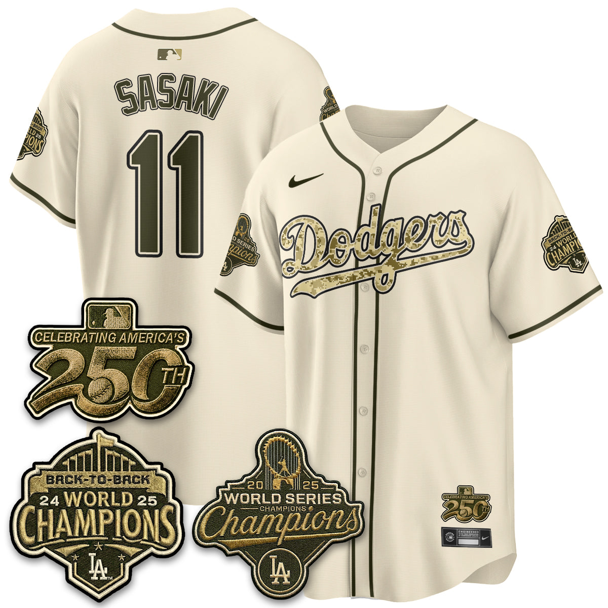 LAD Military Appreciation Game Day Jersey -All Stitched