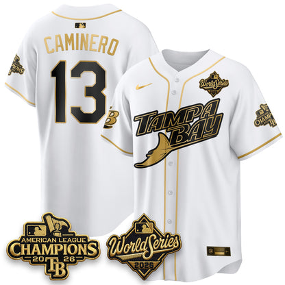 TB 2026 AL Champions Gold Edition Vapor Jersey - Stitched