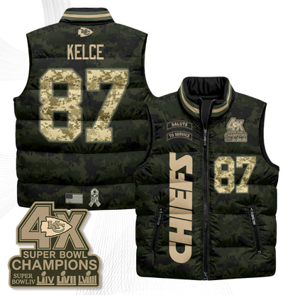 KC 2026 Salute to Service Puffer Vest - Printed