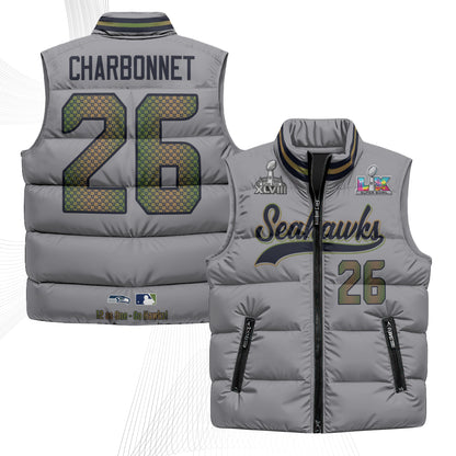 SEA S.Bowl Champs Puffer Vest - Printed