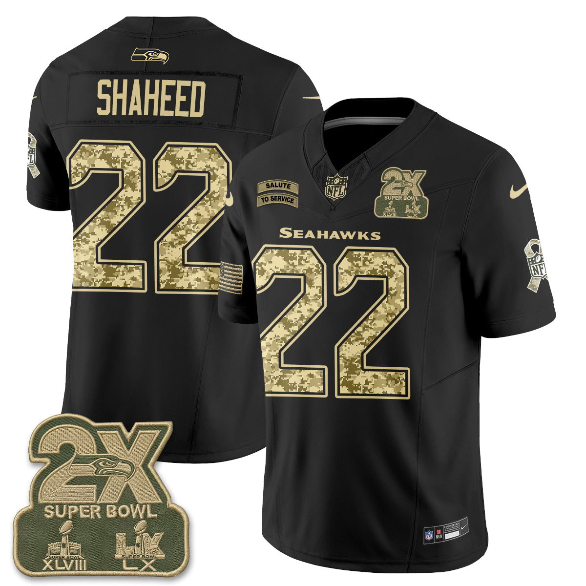 SEA 2026 Salute to Service Vapor Jersey - Stitched