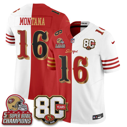 San Francisco 49ers Rivalries Split Edition Vapor Jersey - Stitched