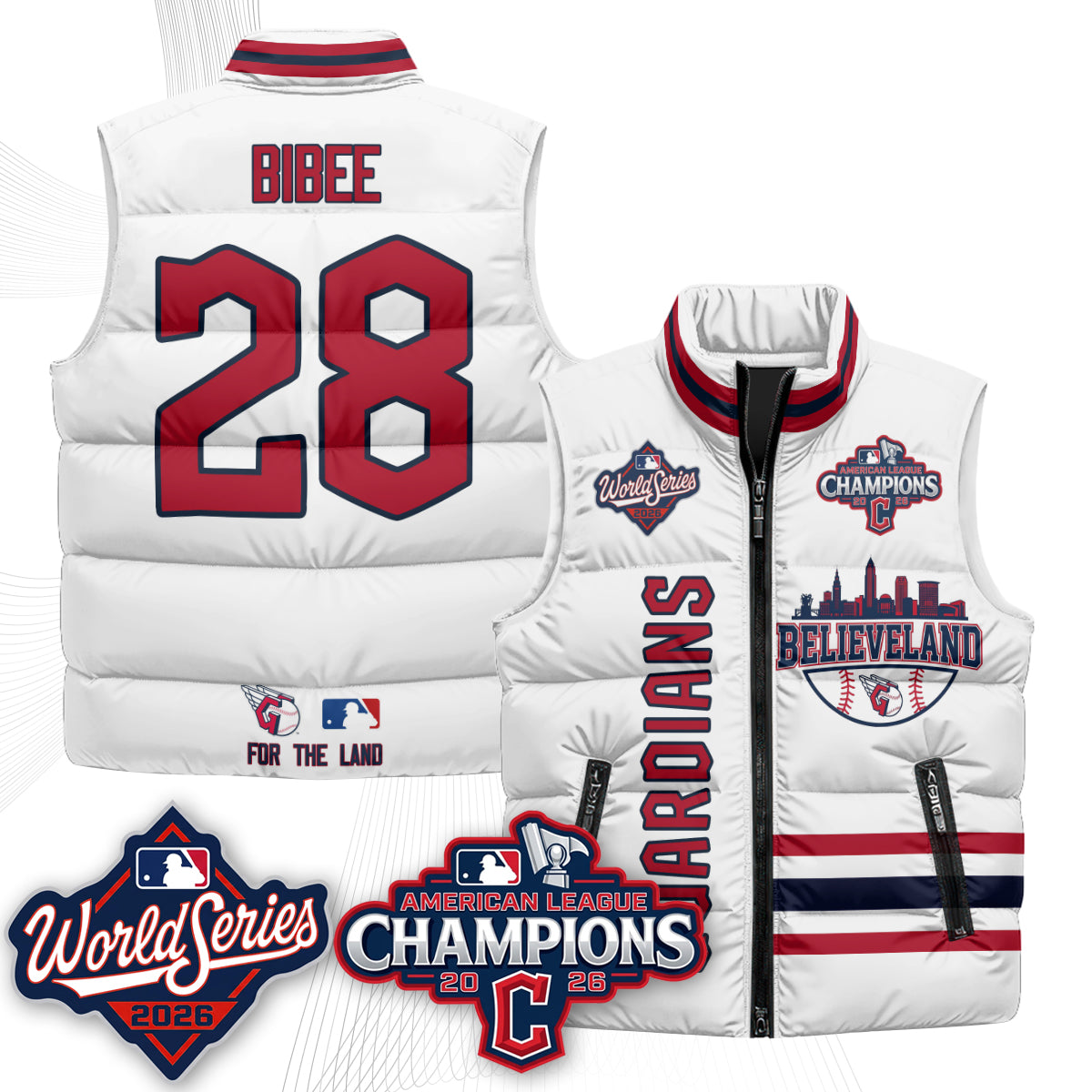 CLE 2026 AL Champions Puffer Vest - Printed