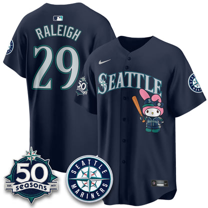 Seattle Mariners x  Pink Sanrio Friend Vapor Jersey - Stitched