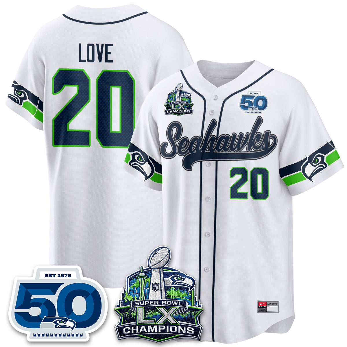 SEA SB LX Champs Vapor Baseball Jersey - Stitch