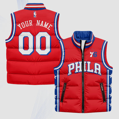 PHI Superteam 24th Season Patch Custom Puffer Vest - Printed