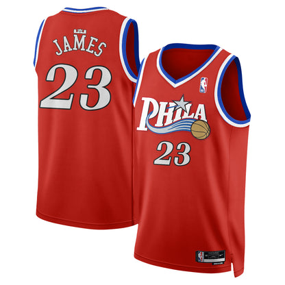 Philadelphia 76ers LeBron James #23 Throwback Vapor Jersey - All Stitched