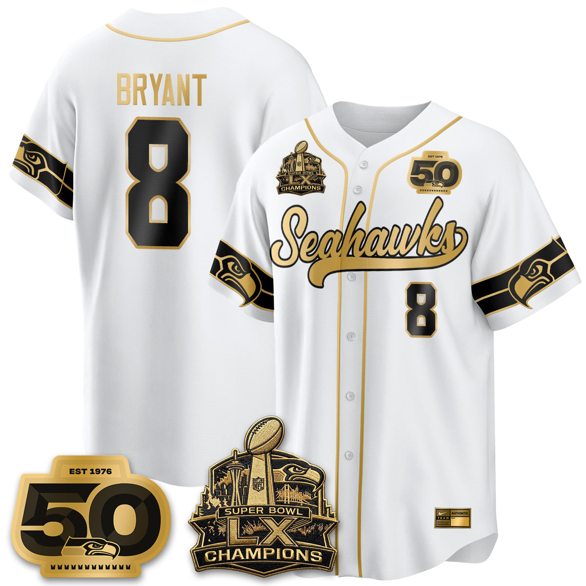 SEA SB LX Champs Vapor Baseball Jersey - Stitch