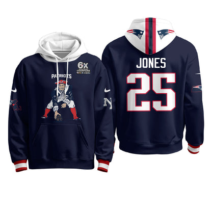 New England Patriots Minuteman Edition Fleece Hoodie - Printed