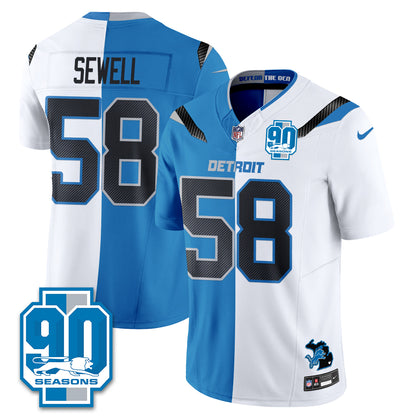 DET Rivalries Split Edition Vapor Jersey - Stitched