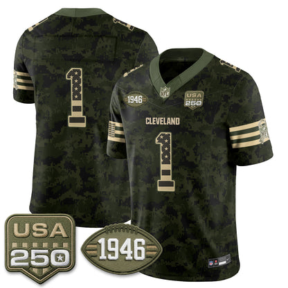 Cleveland Browns 2026 Salute to Service Vapor Jersey - Stitched