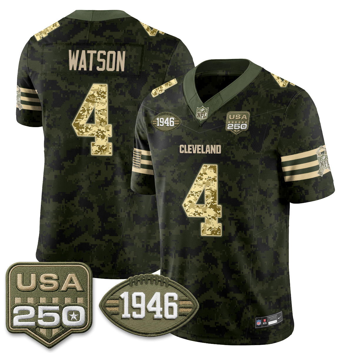 Cleveland Browns 2026 Salute to Service Vapor Jersey - Stitched