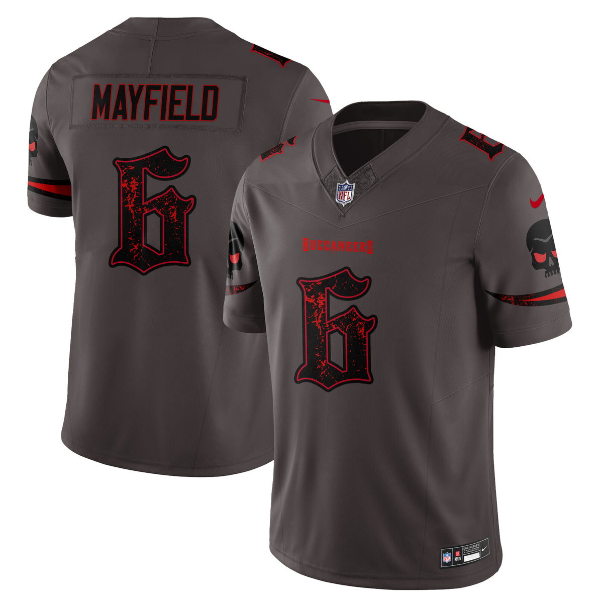 Tampa Bay Buccaneers Skull Edition Vapor Jersey - Stitched