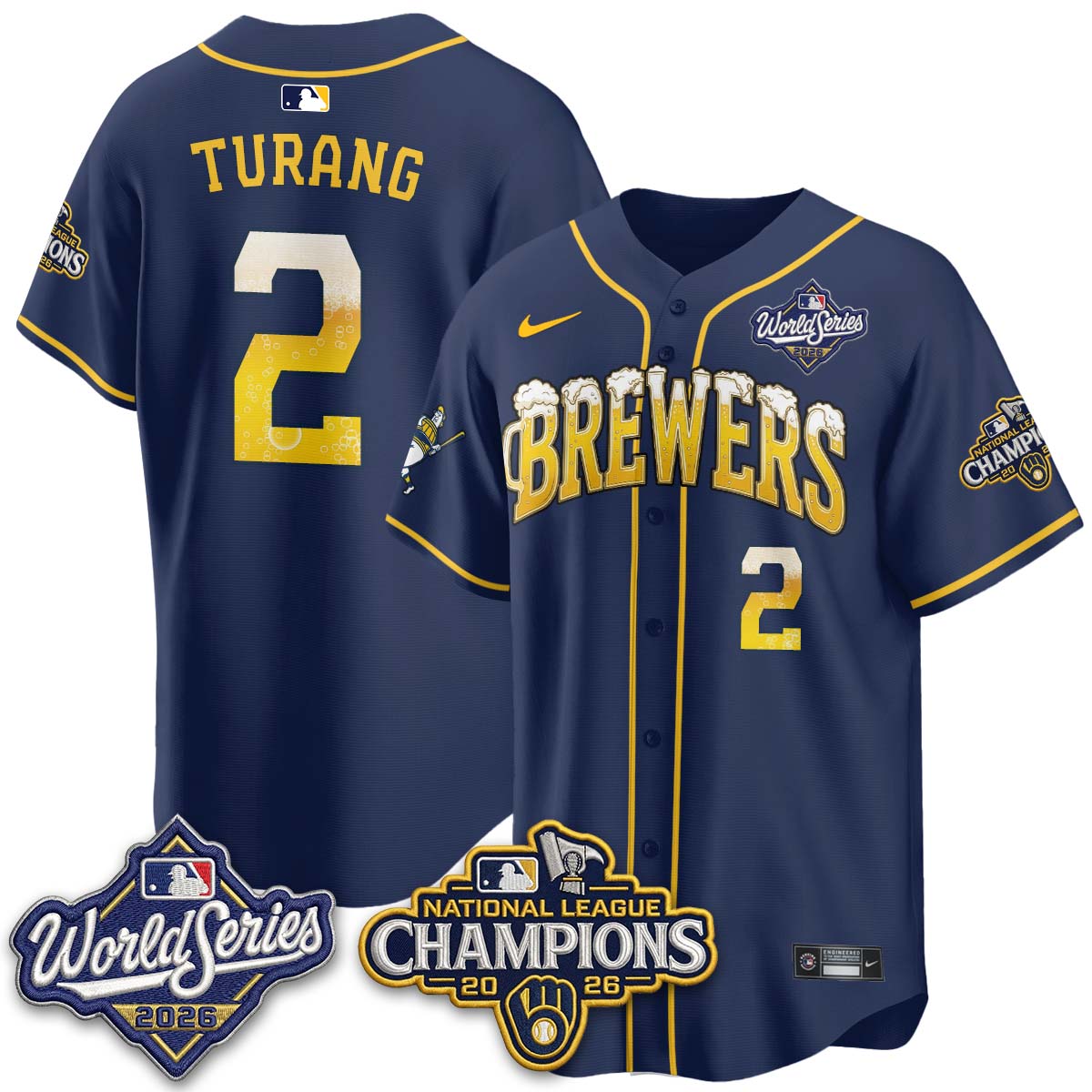 MIL "Pitcher & Pint" 2026 NL Champions Vapor Jersey - Stitched