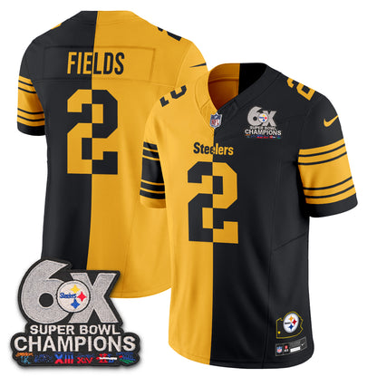 Pittsburgh Steelers 6x SBowl Split Edition Vapor Jersey - Stitched