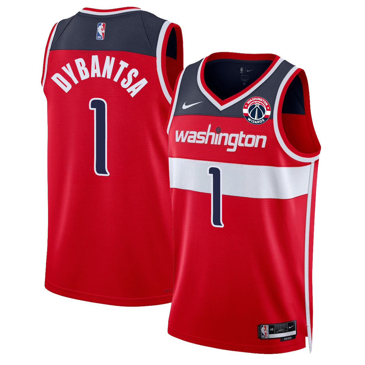 Washington Wizards 2026 Basketball Draft Pick #1 Vapor Jersey - Stitched