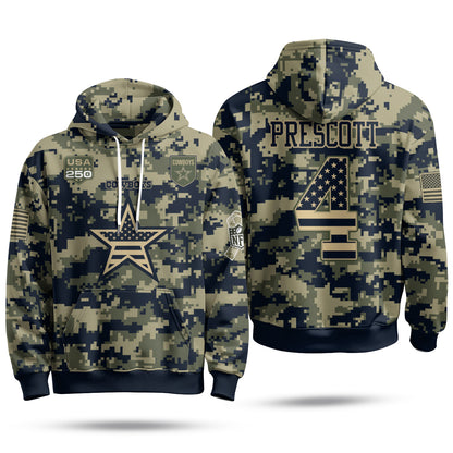 DAL 2026 Salute To Service Edition Pullover Hoodie - Printed