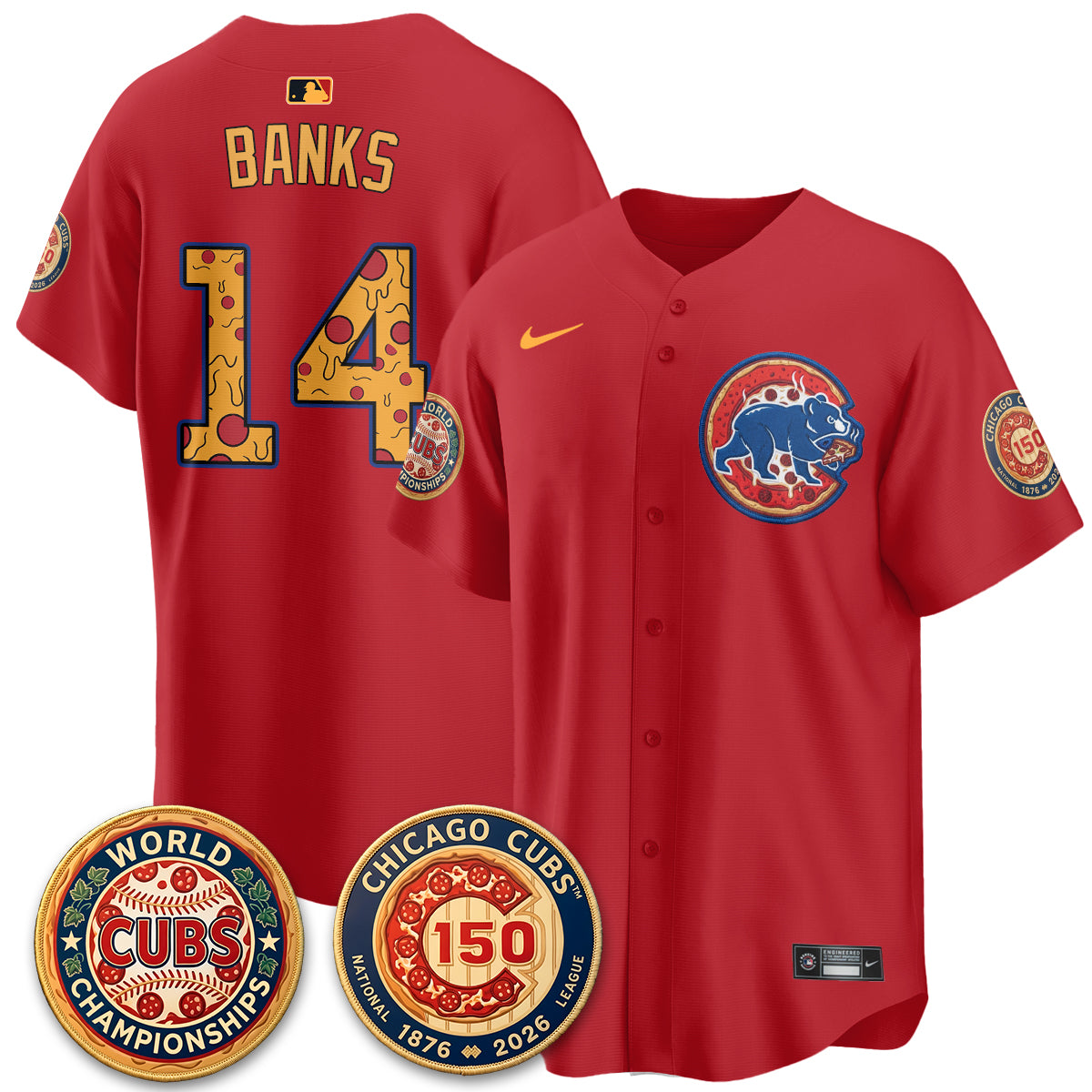 Chicago Cubs Deep Dish Pizza Vapor Limited Jersey - Stitched
