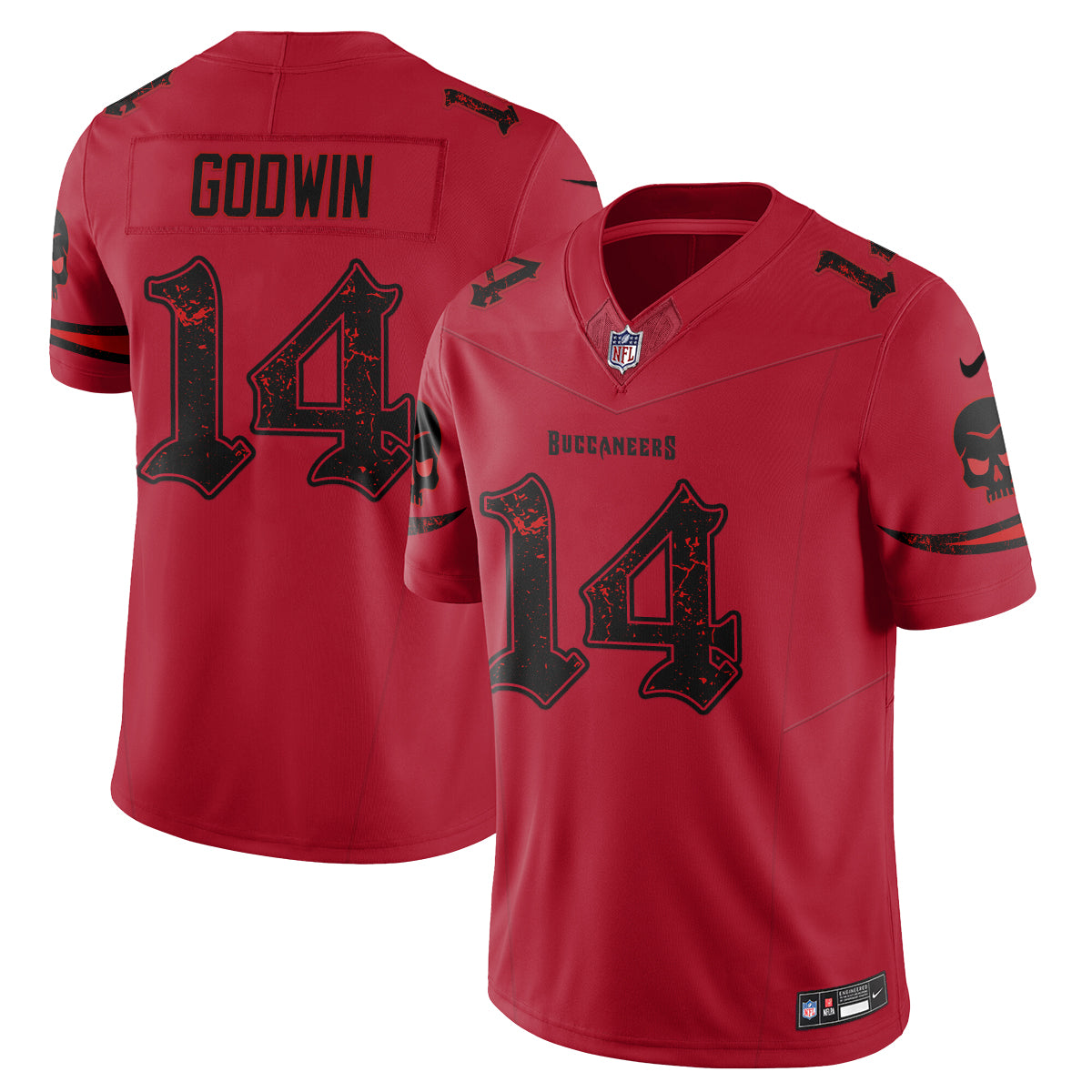 Tampa Bay Buccaneers Skull Edition Vapor Jersey - Stitched