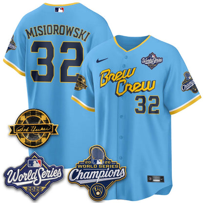 MIL 2026 WS Champions - Bob Uecker Patch Vapor Jersey - Stitched (TT)