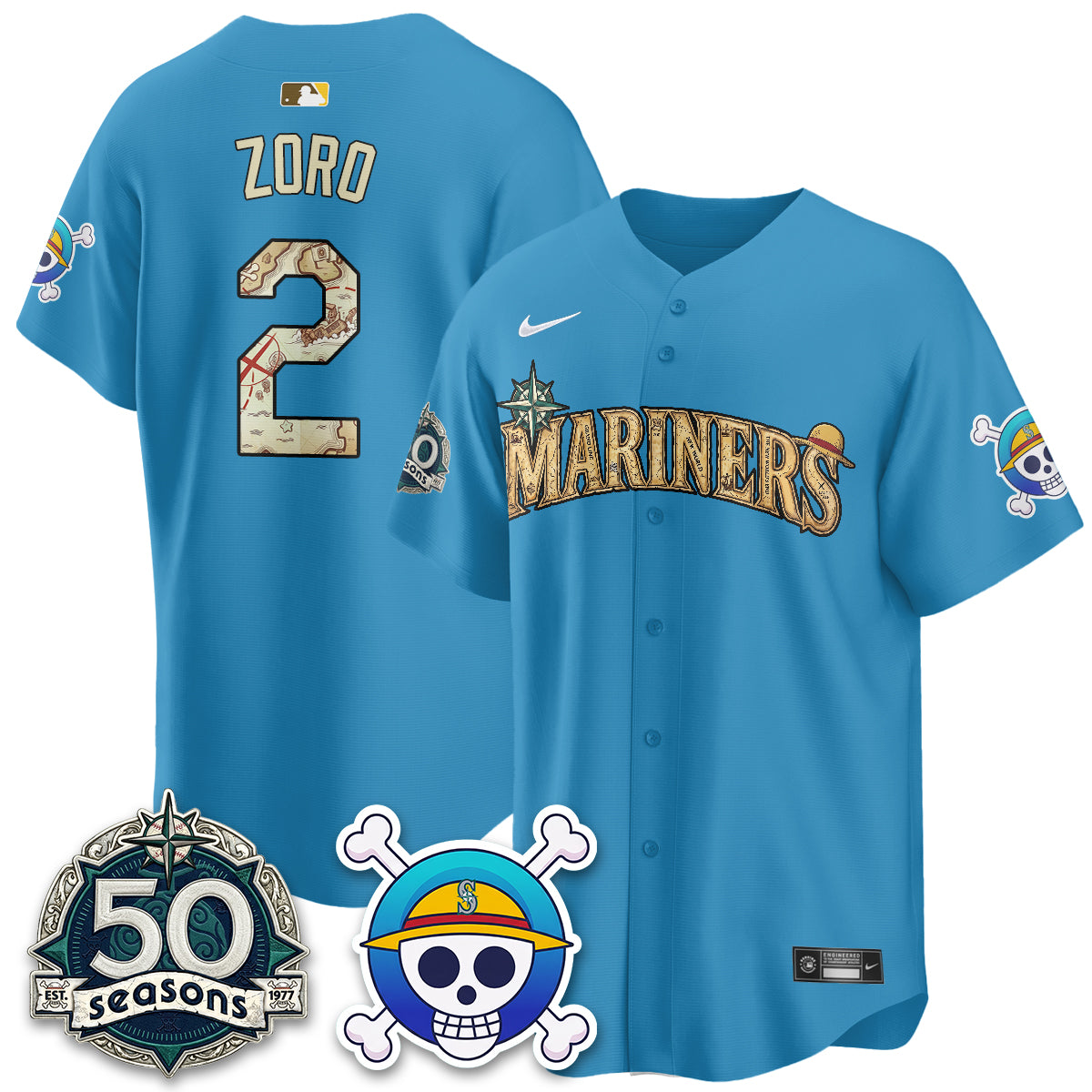 Seattle Mariners OP Japanese Cartoon Vapor Limited Jersey - Printed