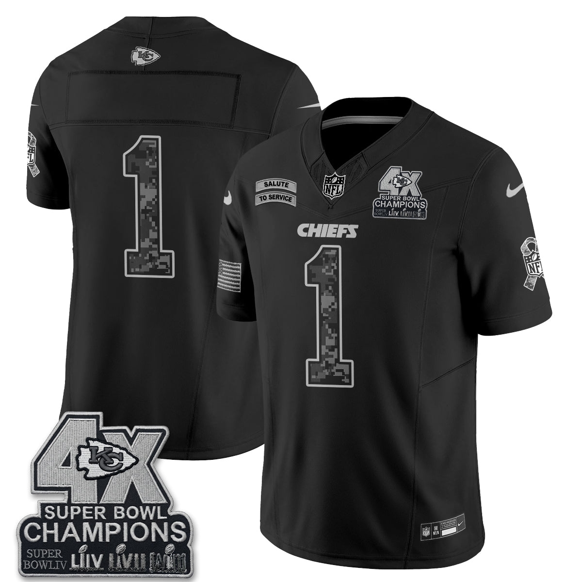 KC 2026 Salute to Service Vapor Jersey V2- Stitched