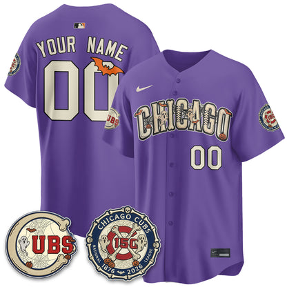 Chicago Cubs Halloween 2026 Vapor Limited Custom Jersey - Stitched