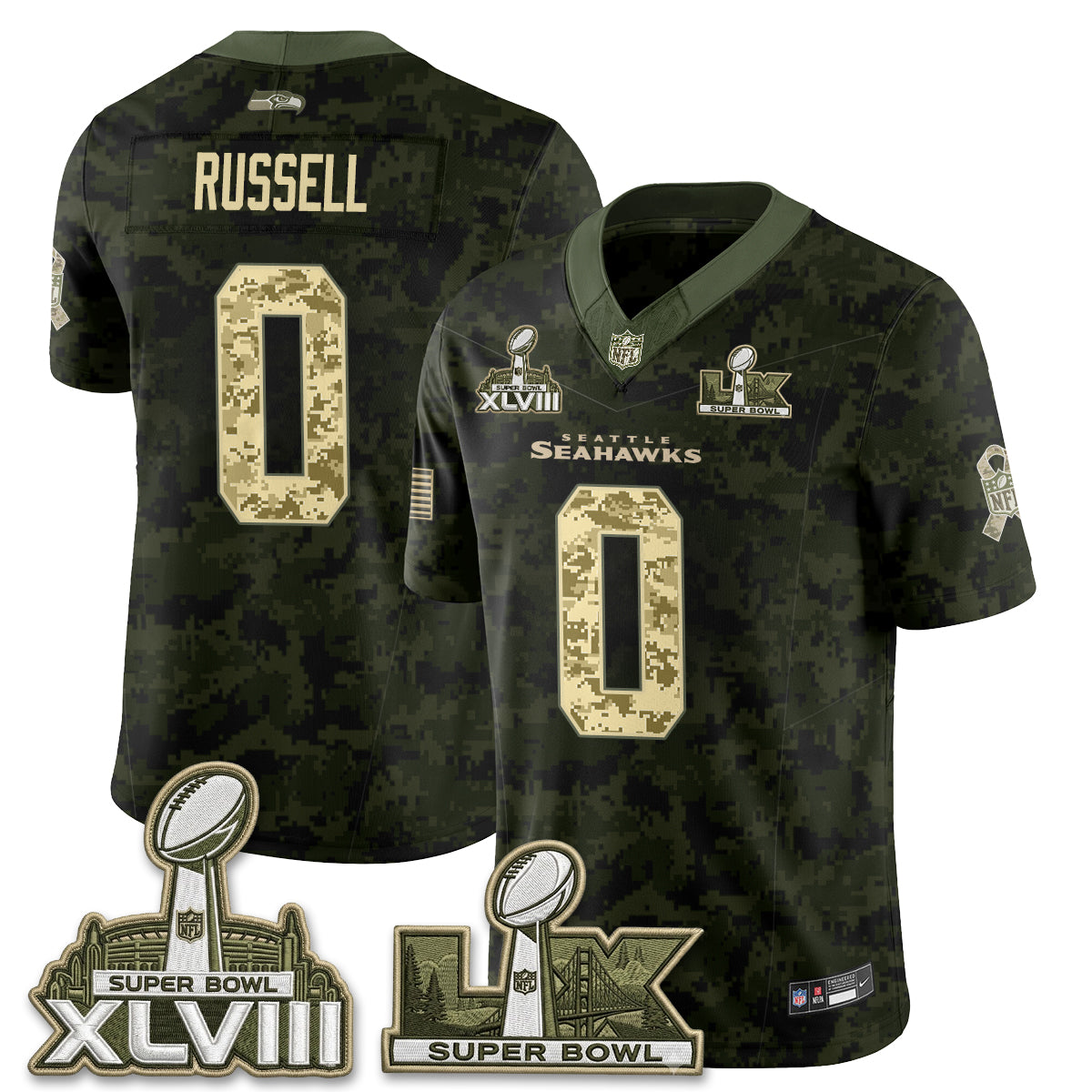 Seattle Seahawks 2026 Salute to Service Edition Vapor Jersey V2- Stitched