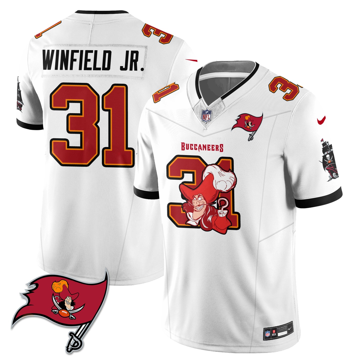 Tampa Bay Buccaneers x Red Coat Captain Edition Vapor Jersey - Stitched