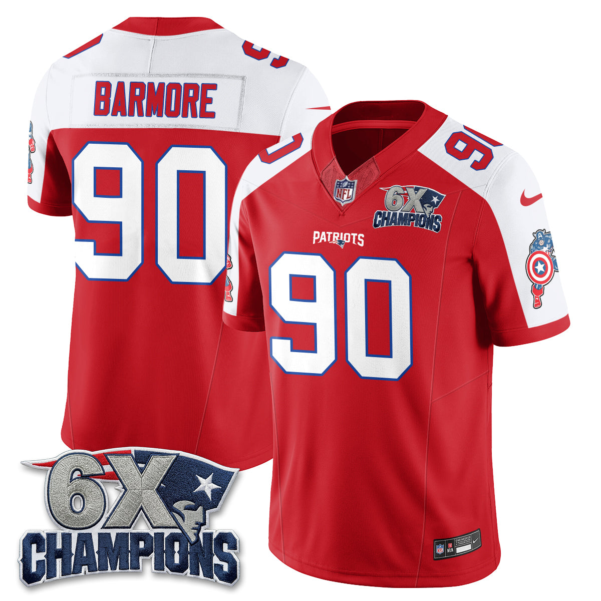 New England Patriots x Vibranium Shield Edition Vapor Jersey V2 - Stitched