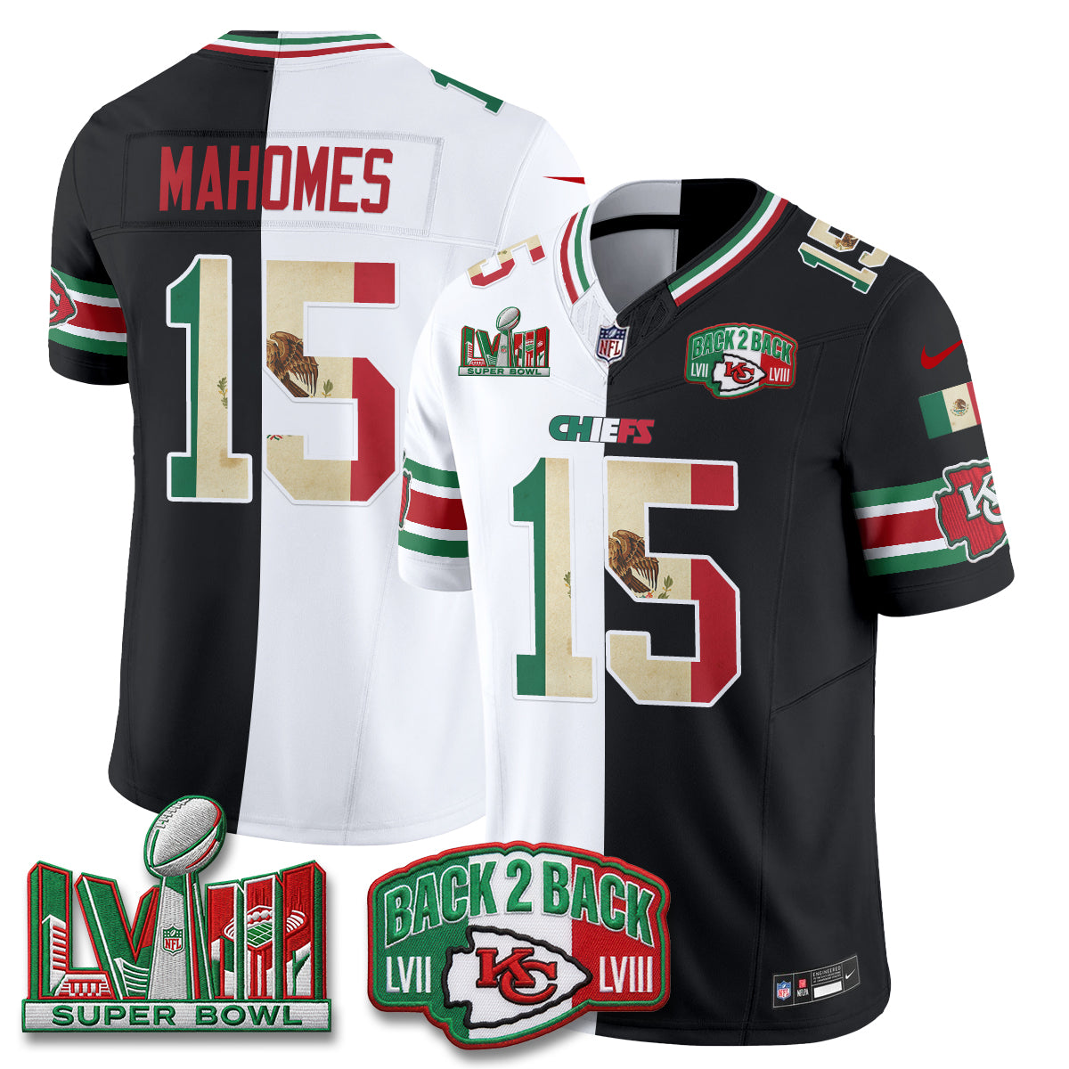 KC Mexico Split Edition Vapor Jersey - Stitched