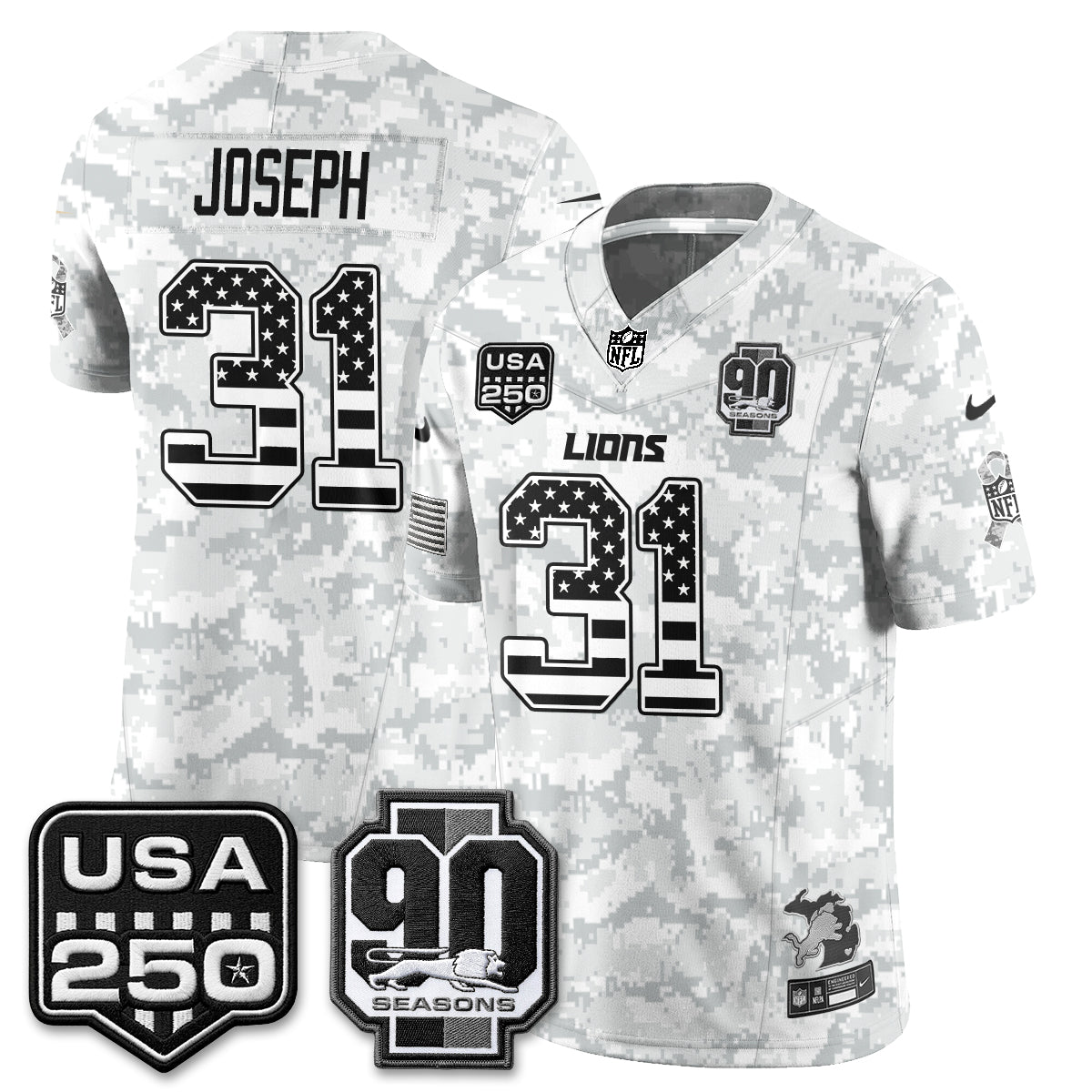 DET 2026 Salute to Service Vapor Jersey - Stitched