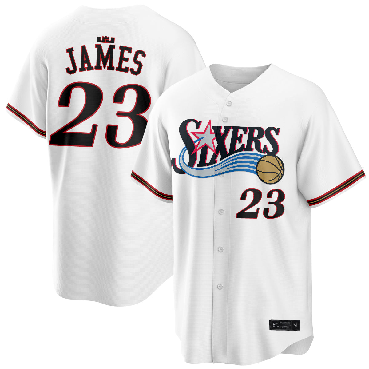 PHI LeBron James #23 Vapor Baseball Jersey V2- Stitched