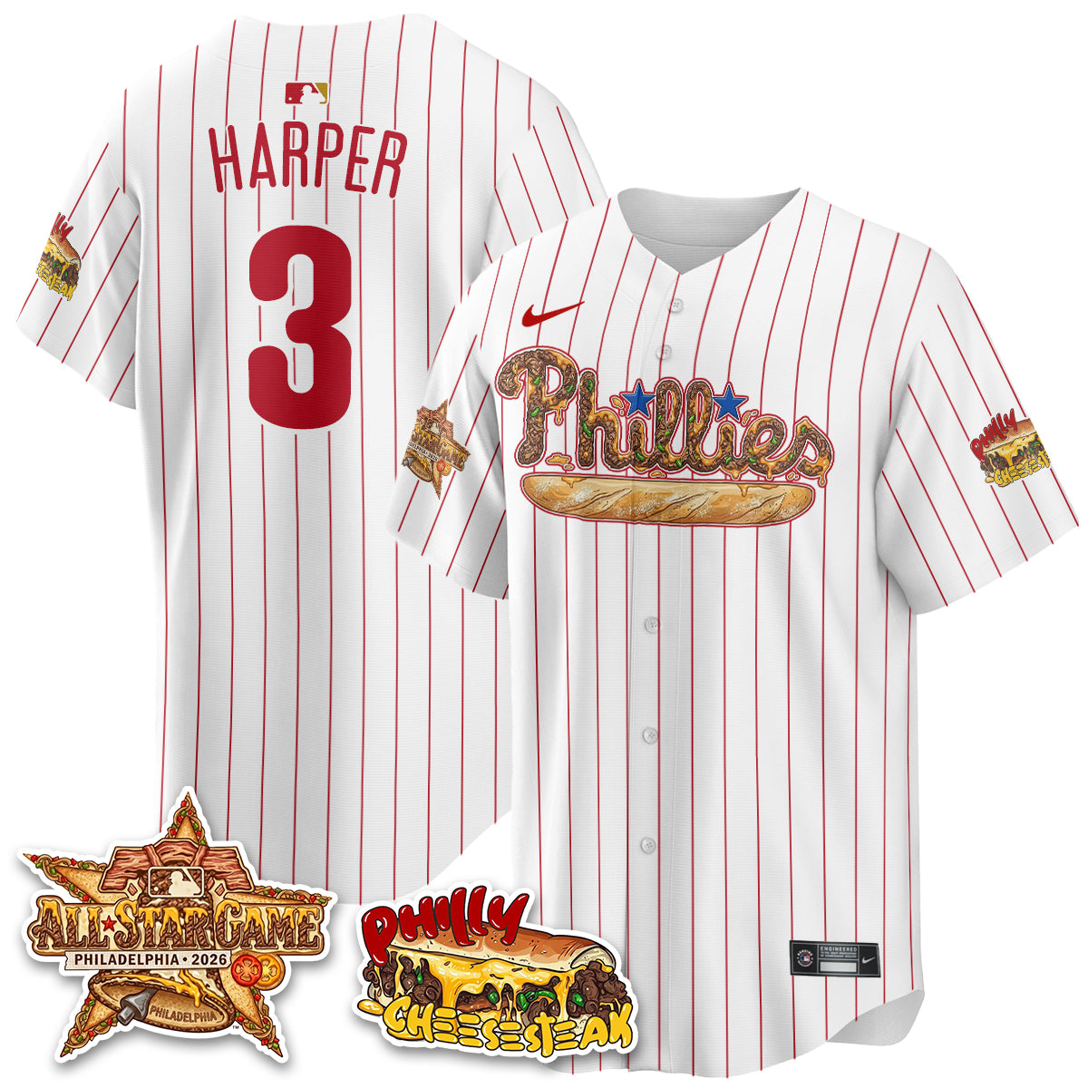 Philadelphia Phillies Cheesesteak Edition Vapor Limited Jersey - Stitched