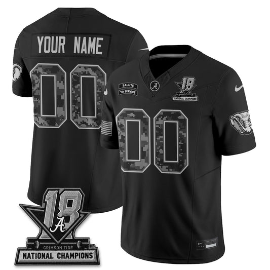 BAMA 2026 Salute to Service Vapor Custom Jersey - Stitched