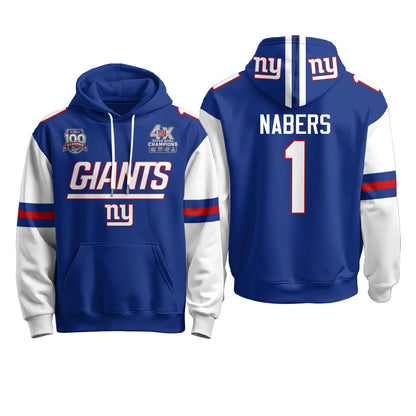 NYG 4X Champs S.Bowl Fleece Hoodie - Printed