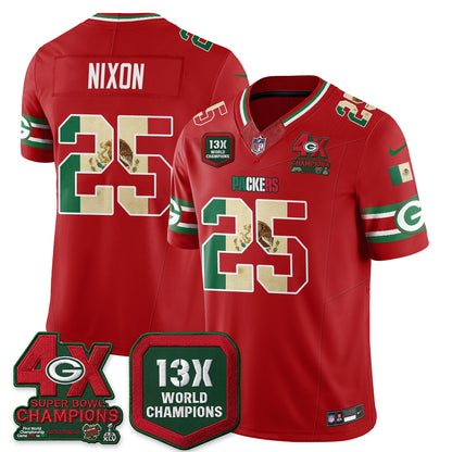 Green Bay Packers Mexico Edition Vapor Jersey - Stitched