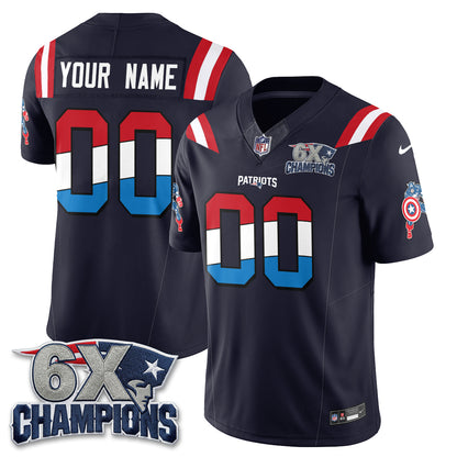 New England Patriots x Vibranium Shield Edition Vapor Custom Jersey V2 - Stitched