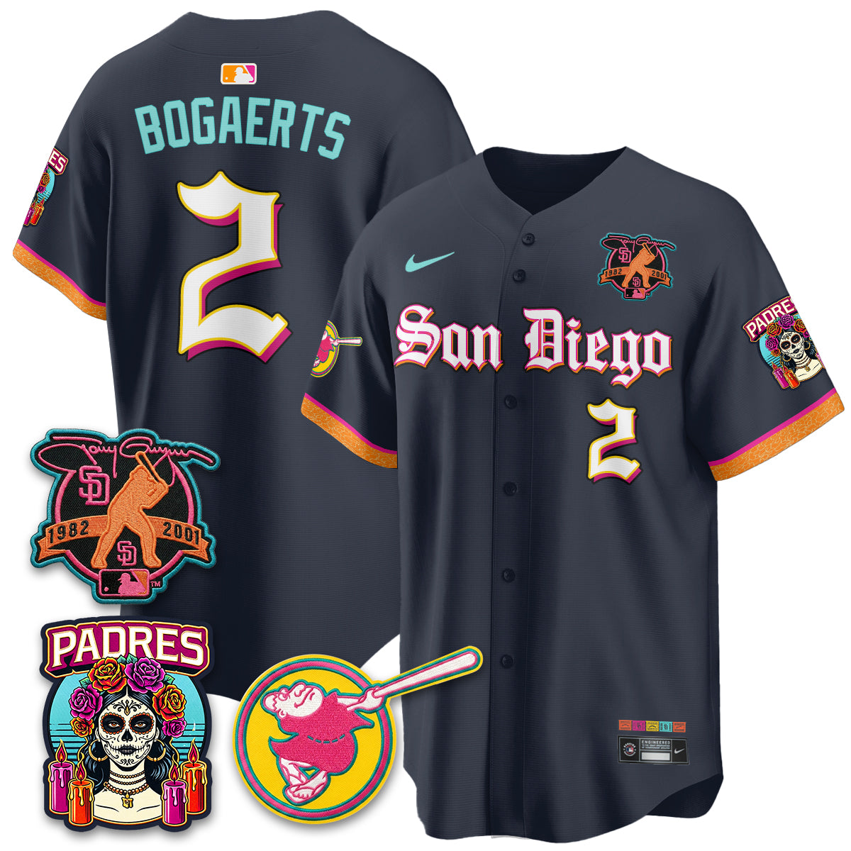 SD 2026 City Connect x Tony Gwynn Patch Vapor Premier Limited Jersey - All Stitched - V5