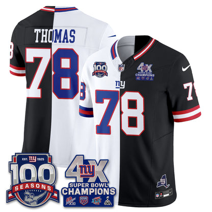 NYG 4X SBowl Split Edition Vapor Jersey - Stitched