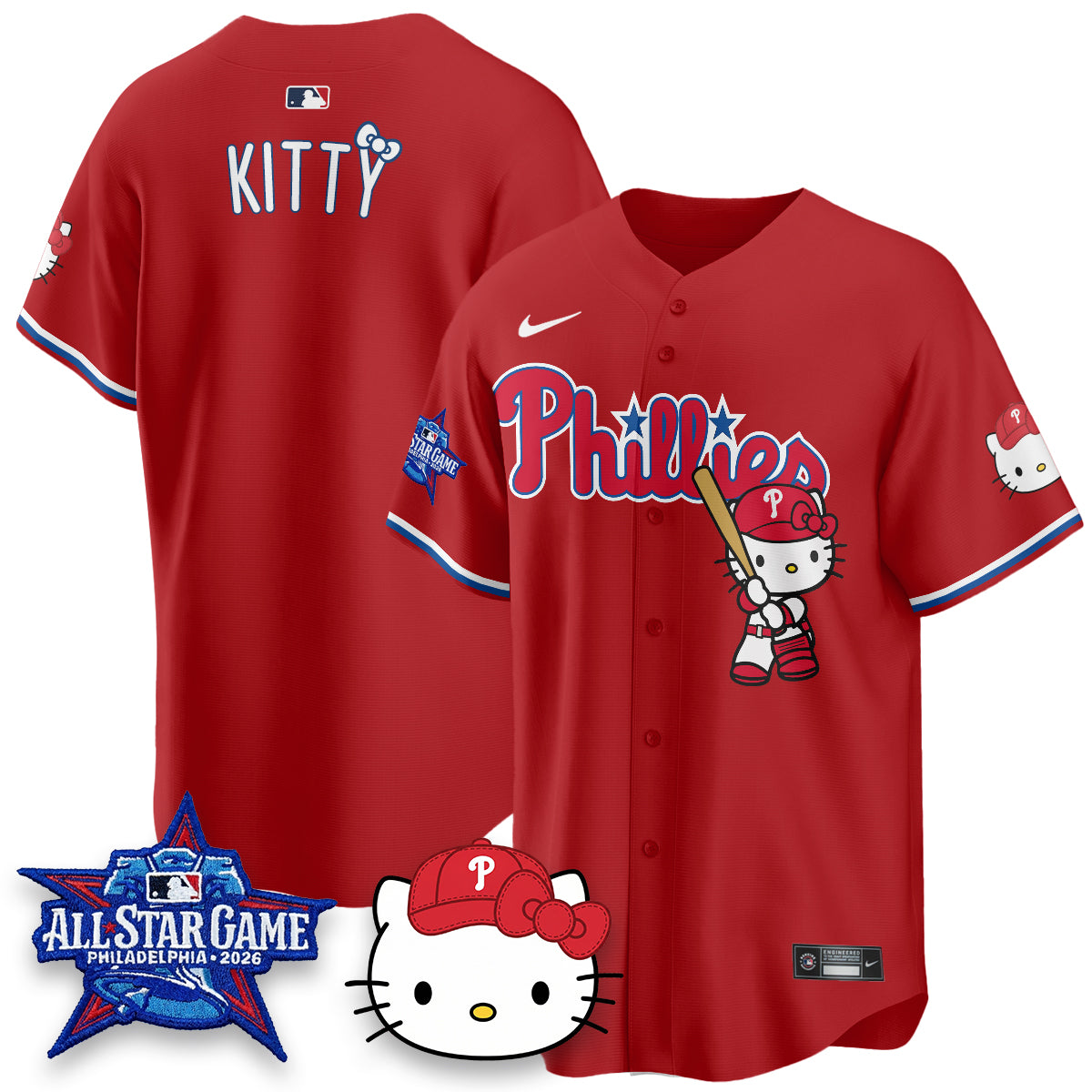 Philadelphia Phillies x Meow Kitty Vapor Limited Jersey V2- Stitched