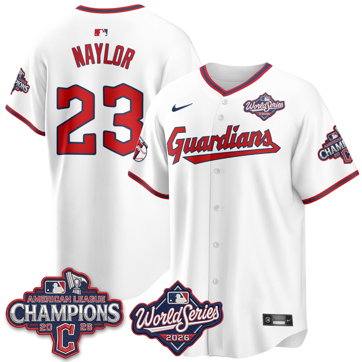 CLE 2026 AL Champions Vapor Jersey - Stitched
